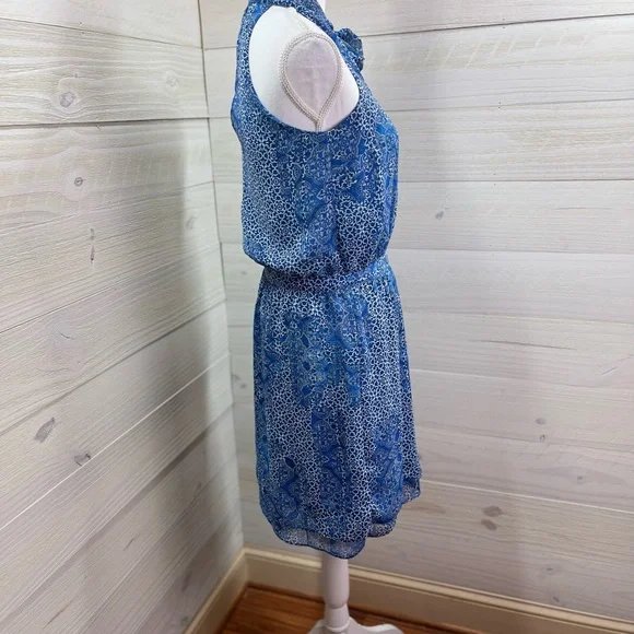 Banana Republic Medallion Print Tie Top Dress 4 FREE SHIP - Picture 4 of 5